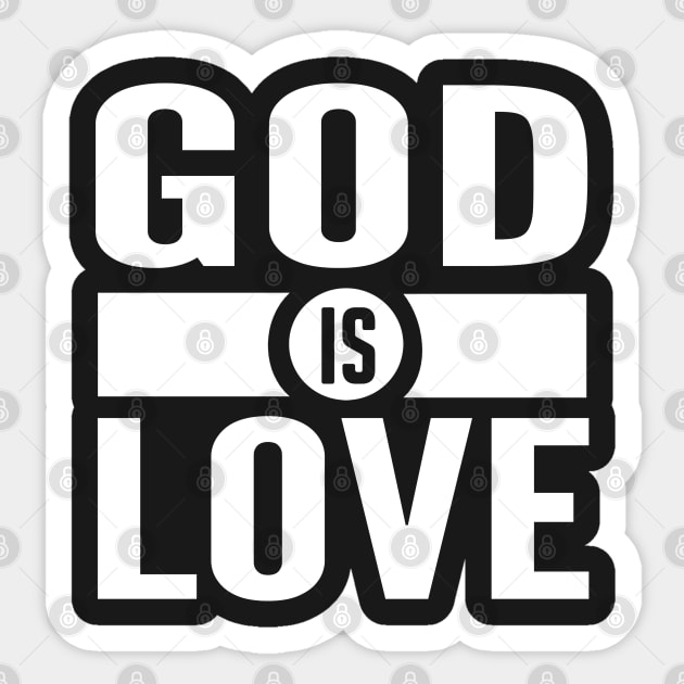 God Is Love Bible Scripture Verse Christian Sticker by sacredoriginals